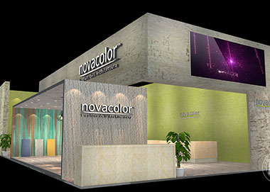 建材涂料展臺設計搭建,Novacolor公司展臺搭建