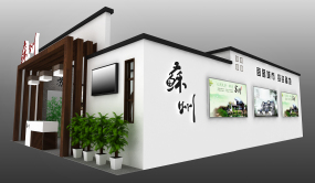 中國風展臺設計效果圖,蘇州政府展臺設計效果圖